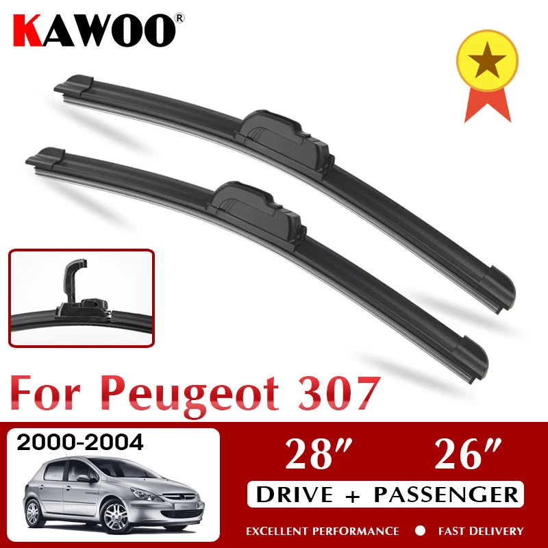 KAWOO Wiper Front Car Wiper Blades For Peugeot 307 2000-2004 Windshield Windscreen Front Window Accessories 28