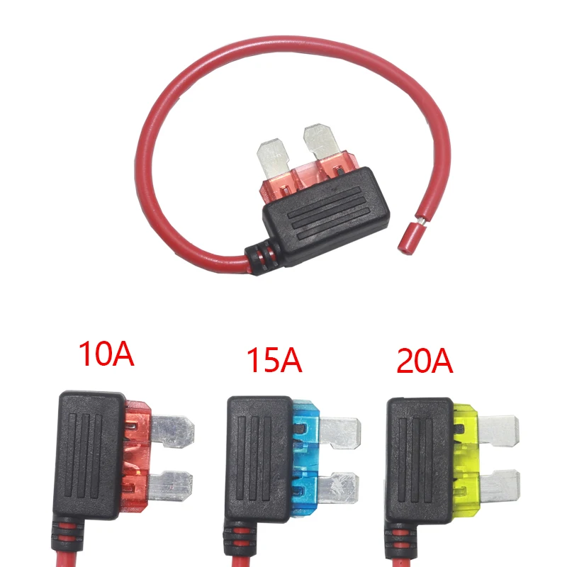 【10-3PCS】Car fuse box - electrical component - wire socket - wire - fuse - medium-sized - mini - long pins
