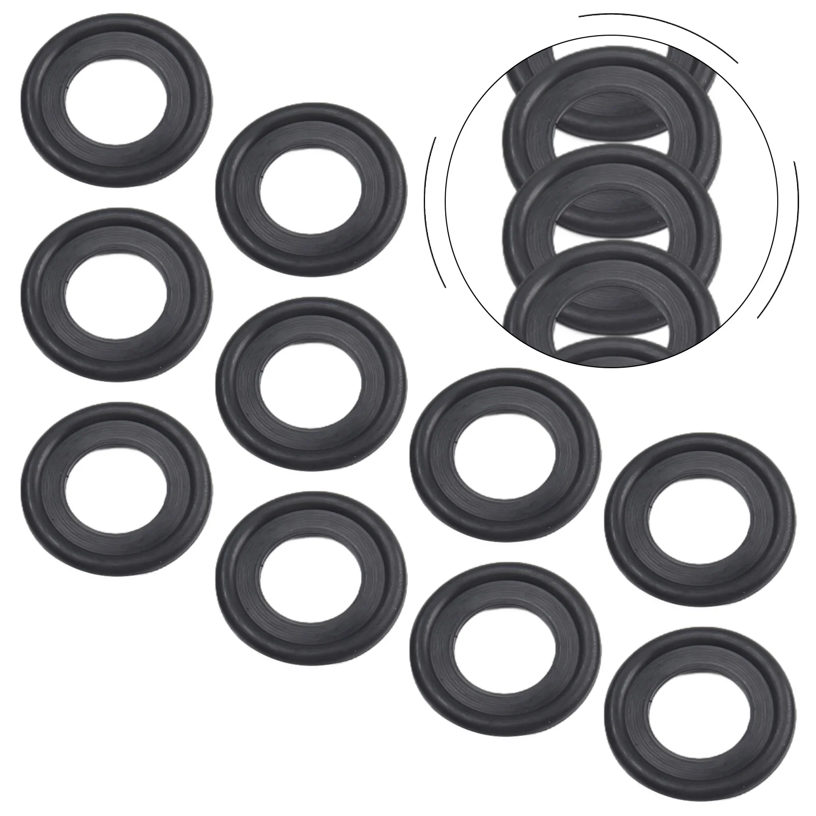 10Pcs M12- M14 Auto Engine Oil Drain Plug Gaskets Rubber Sealing Oil Drain Plug Gasket Washer Replacement 12616850