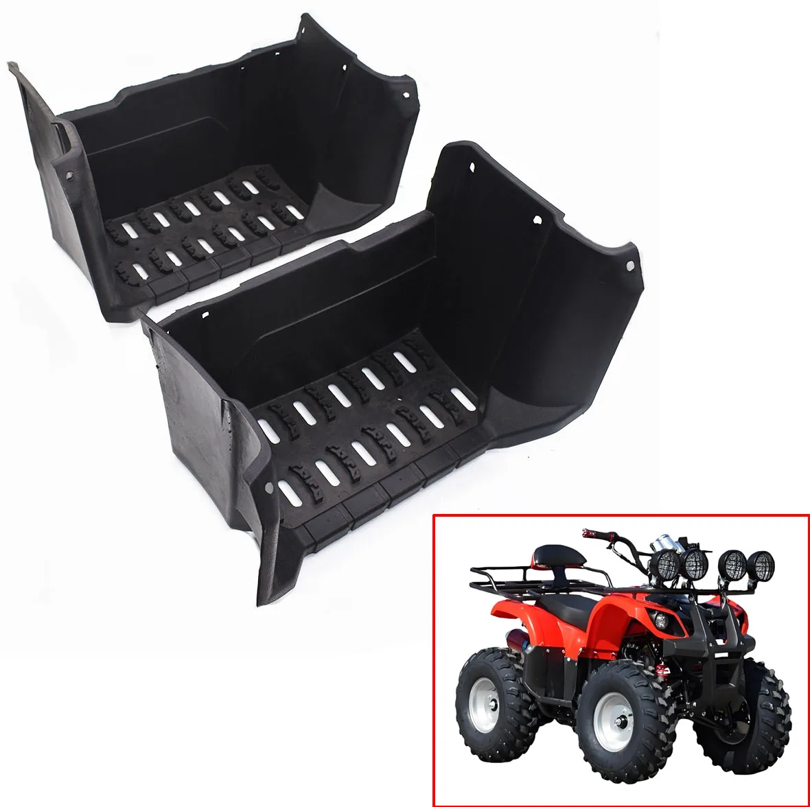 ATV Quad Foot Rest Pedal Guard Footrest for Chinese Small ATV Quad 50cc/70cc/90cc/110cc