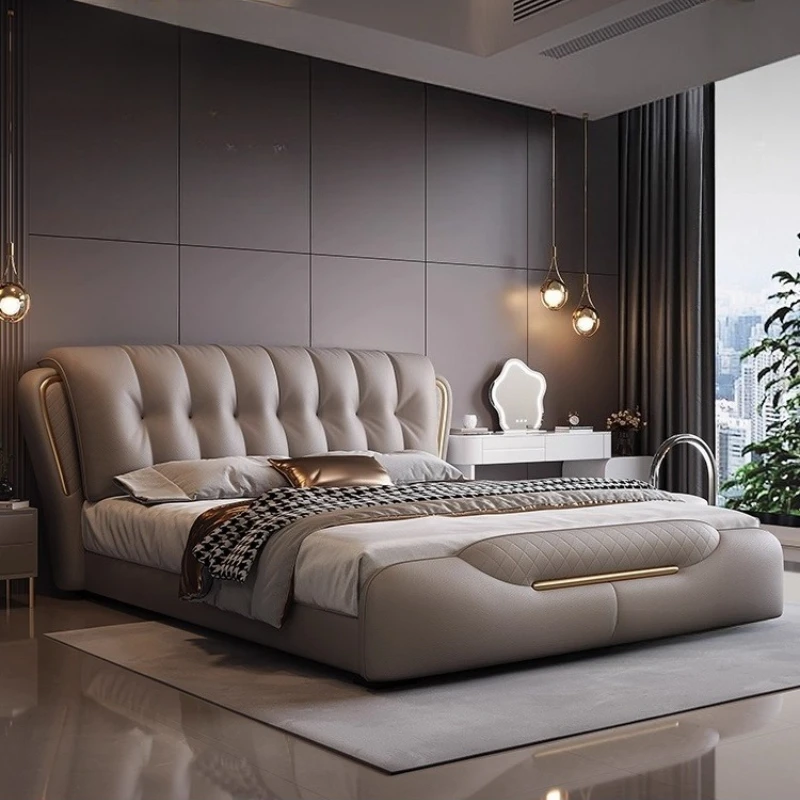 

Upholstered Unique Bed Cabinets Organiser Sleeping Lounge Bed Bedroom Double Frame Muebles Para Dormitorio Home Furniture