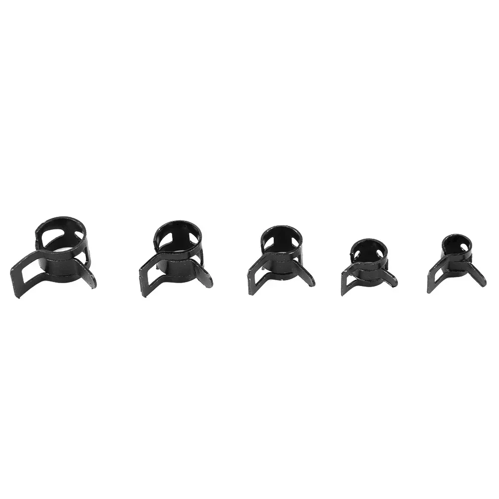 

50PCS Spring Hose Clip 5/6/7/8/9mm Fastener Spring Clip Spring Hose Clips/Clamps Fuel Air Gas Water Pipe Self Clamping