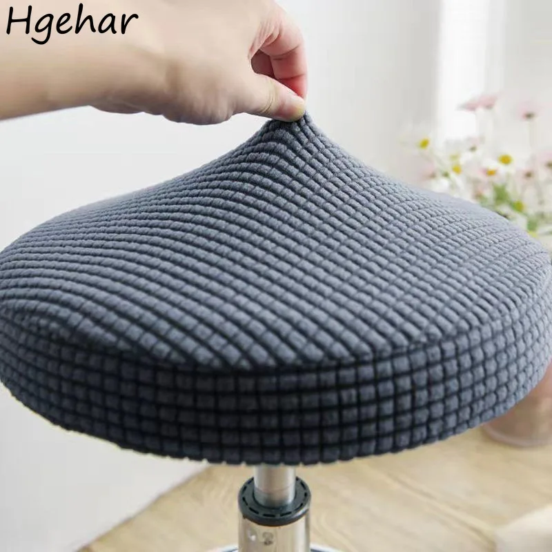 라운드 의자 커버 스트레치 올 인클루시브 슬립 커버, 사무실 좌석 보호대, 내마모성, 탈착식, 간단한 방진 커버