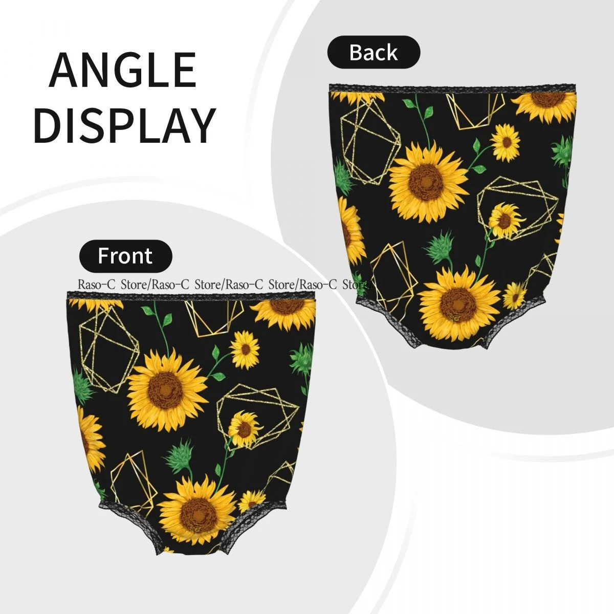 Funny Gag Granny Underwear Golden Sunflowers Surprise Gift