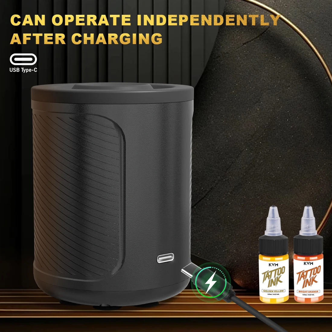 طلاء الوشم اللاسلكي شاكر 1000mA بطارية ثلاث سرعات تعديل دوامة شاكر للوشم الحبر طلاء الأظافر الغراء تهز