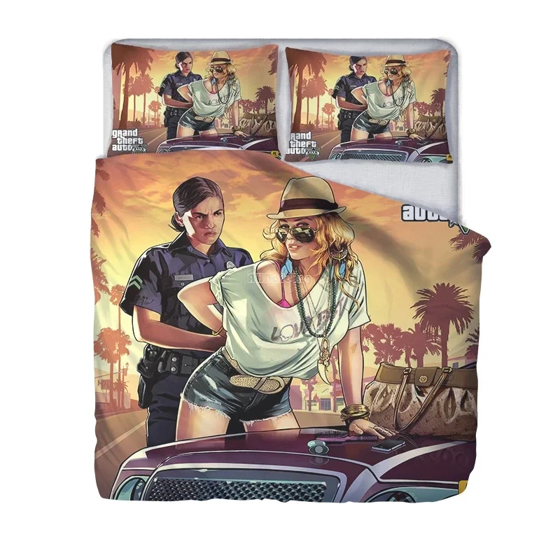 New Grand Theft Auto V Video Game GTA 5 3d Printed Bedding Sets Duvet Cover Set Pillowcase Au Eu Us Twin Full Queen King Size