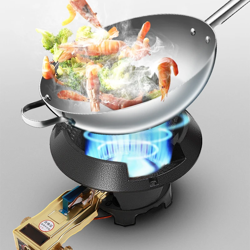 8#/10# Commercial High-pressure Gas Stove Single-hole High-pressure Liquefied Gas Stove for Hotel Restaurants