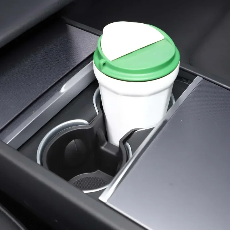 

For Tesla Model 3 Highland 24 TPE Black Car Water Cup Holder Central Control Drinks Holder Rear Seat Cup Holder Car Accessories