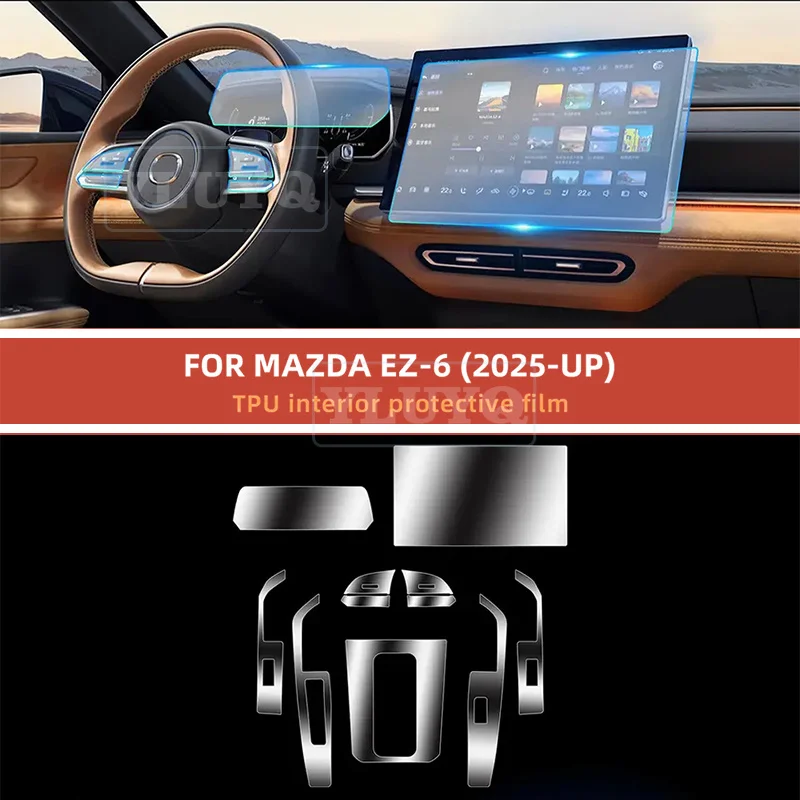 

For MAZDA EZ-6 2025 PPF Protection Film Car Accessories Interior TPU GPS Navigation Gear Panel Center Console Transparent