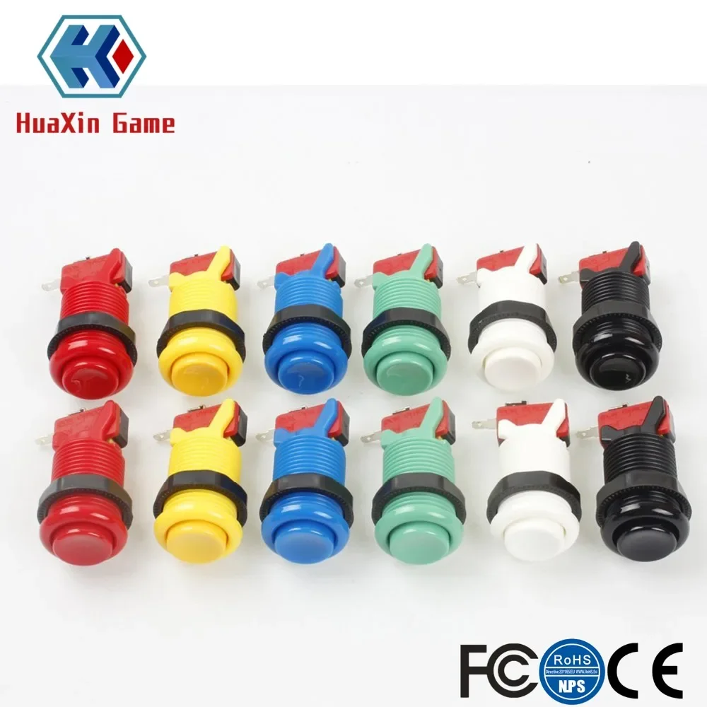 12x Happ Type Standard Push Buttons With Micro Switch For Arcade Video Games Mame Jamma