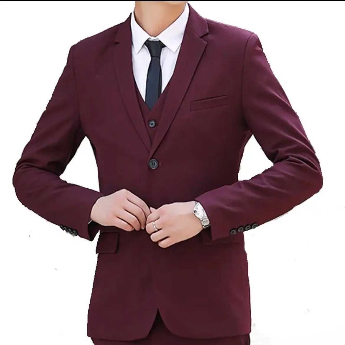

Formal Busin Suits Two-Button Jaets Men's Profe Thi Special Wide Leisure Westwear Autumn Tour Youth Trend Double Slit