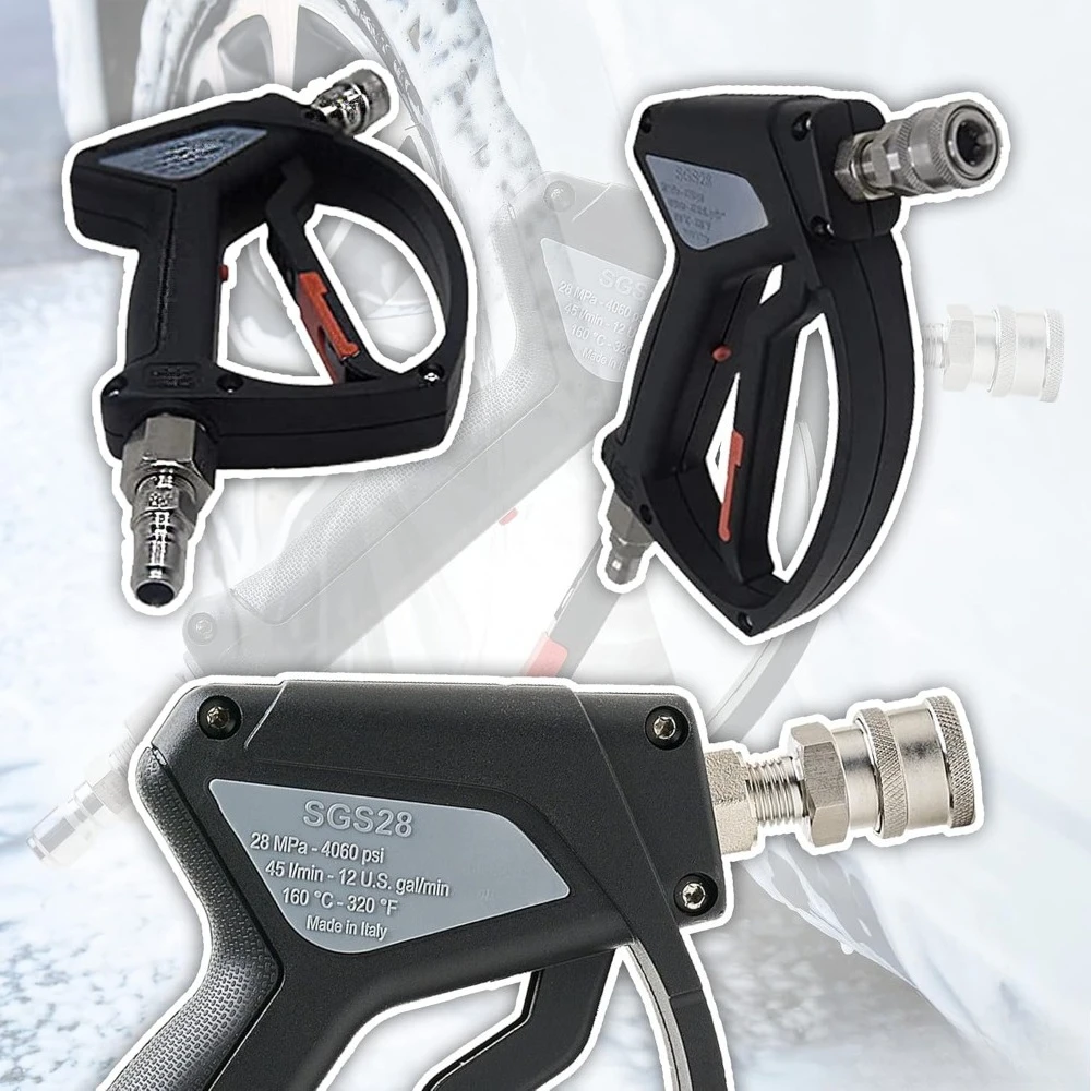 

Pressure Washer Trigger Gun with Stainless Steel Fittings Commercial Grade High Pressure Hose Spray Gun