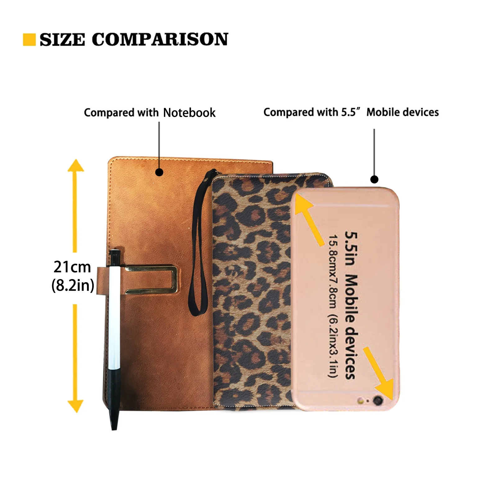 Borsa da donna borsa da viaggio con pochette da viaggio con stampa leopardata di alta qualità borsa elegante per portafoglio portatile da donna con