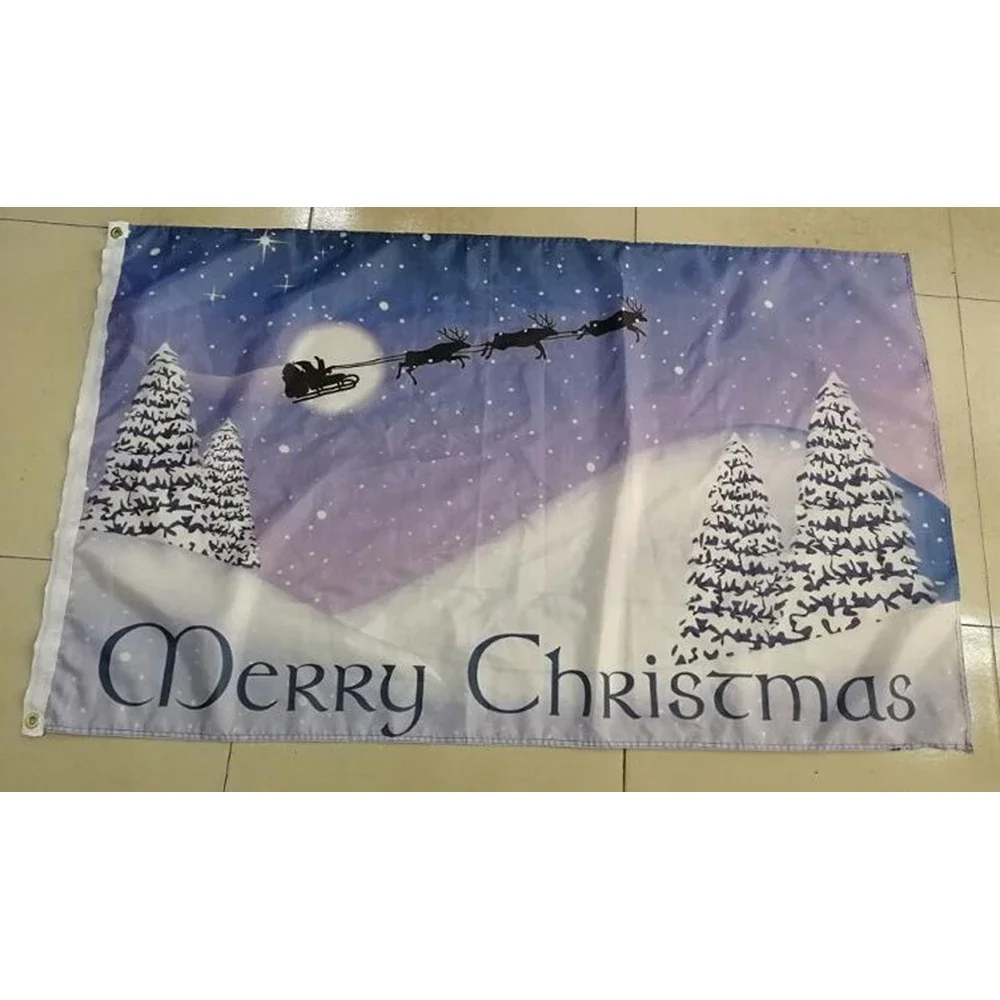 90x150cm Christmas Tree Flag For CLUB PARTY Merry Christmas Decoration No flagpole