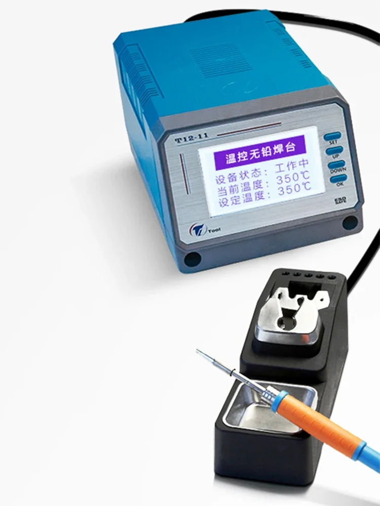 Estación de soldadura sin plomo, 75W, control de temperatura Digital inteligente, T12-11, teléfono móvil, placa pcb, soldadura BGA, herramientas de retrabajo