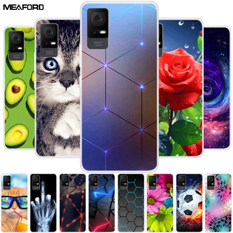 Para TCL 405 Fundas T506D moda transparente suave TPU silicona funda protectora de teléfono para TCL 405 cubiertas traseras parachoques Fundas Coque TCL405