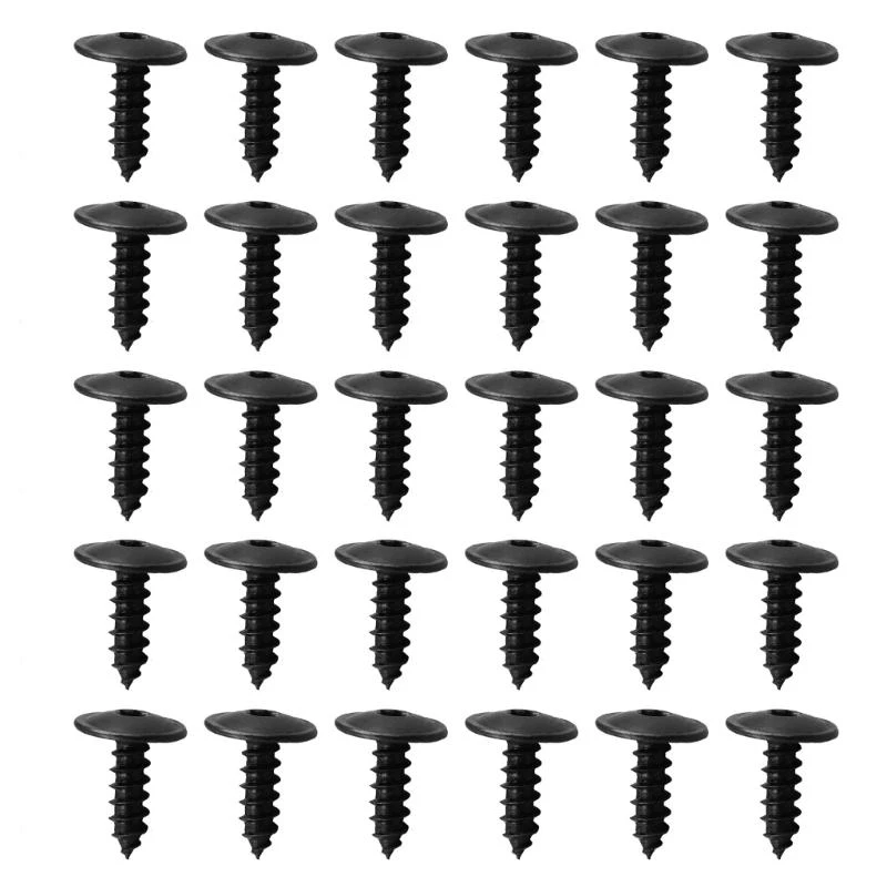 

20/30Pcs Universal Black Car Self-tapping Screws Clips for Auto Bumpers Mudguard Base Fixed