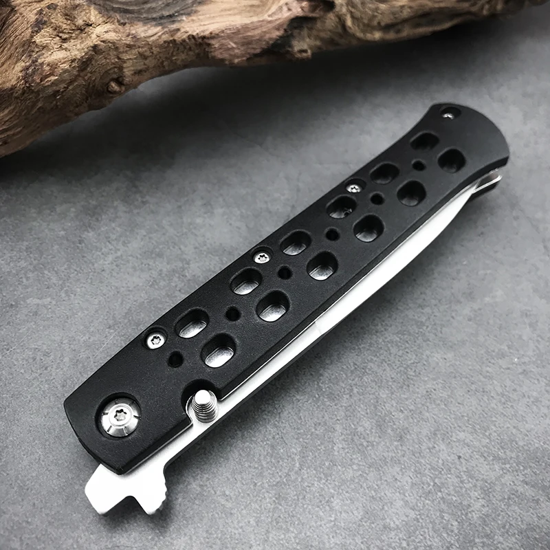 Mengoing 26S Ti-Lite Cold Tactical Self-Defense Folding Blade Knife Comfortable Steel Handle Survival Pocket Tool Knives