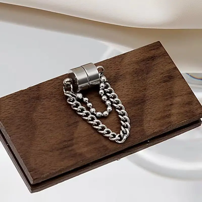Trendy Magnetic Ear Cuff Double Layer Chain No Piercing Needed Minimalist Jewelry for Parties Daily Outings Gifts