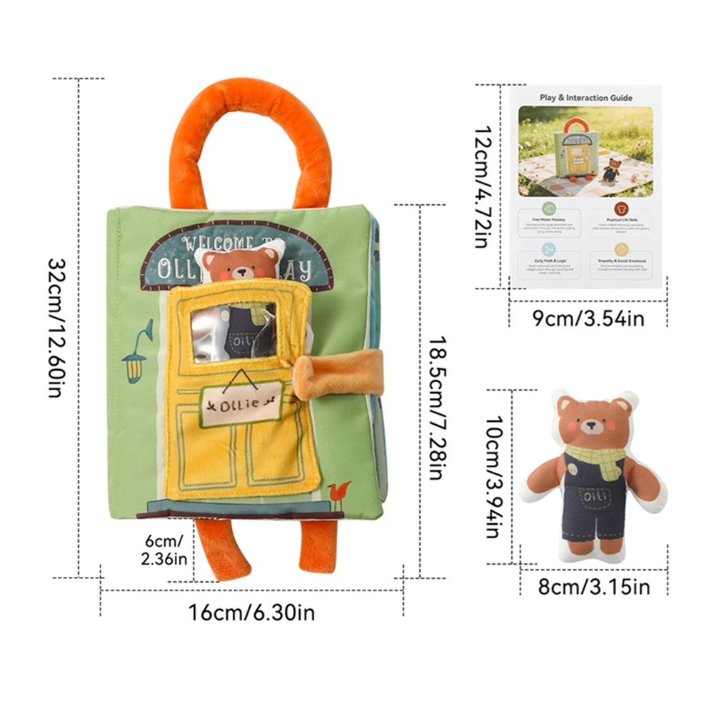 Montessori Stoffspielzeug Magische Baumwoll-Tierbox Kinder-Fingerübungs-Stoffbox Spielzeug Baby Pädagogische Aktivitäts-Sensorikbox
