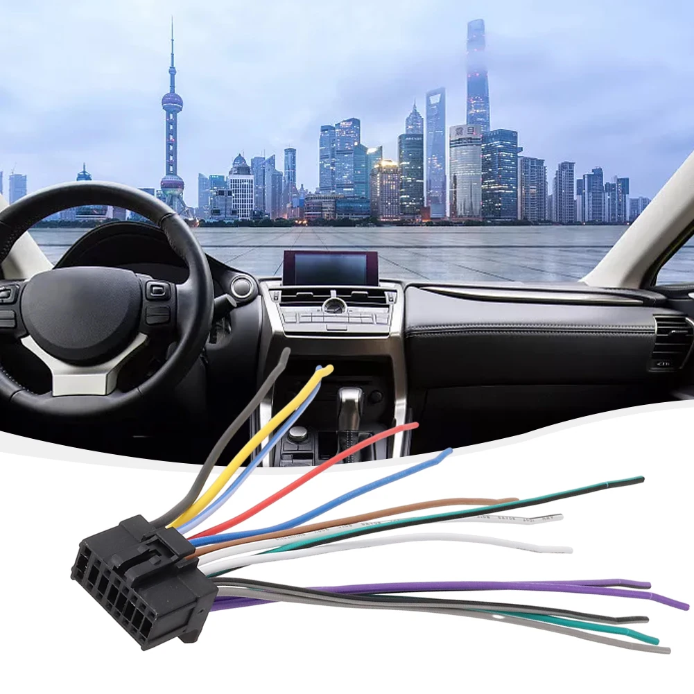 16-Pin Car Stereo Radio Wiring Harness Connector For Pioneer DEH12 DEH23 DEH2300 Auto Electronics Accessories Parts Replacement