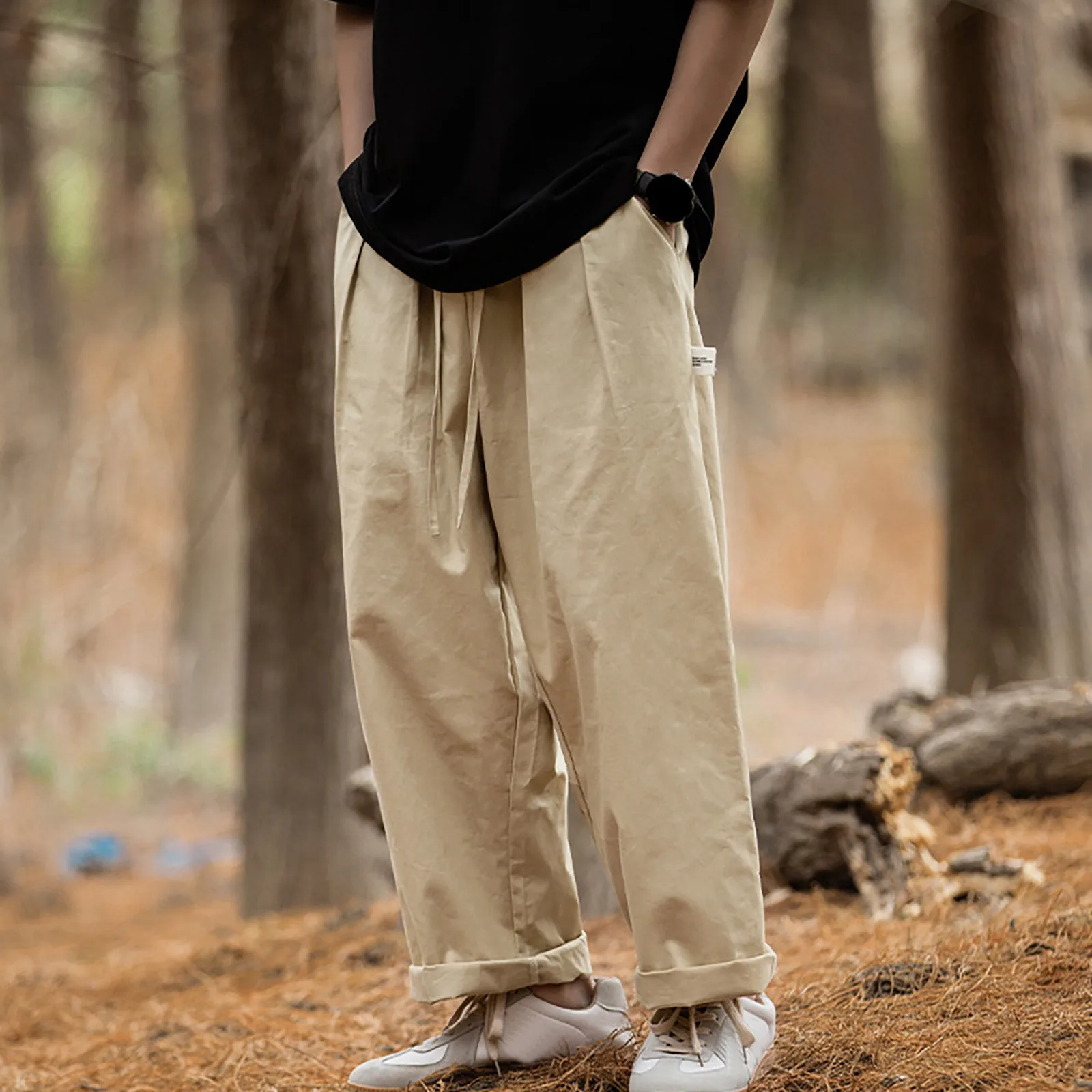 New Cargo Pants Men Harem Pants Men's Multi-Pocket Baggy Oversize Pants Hip Hop Joggers Sweatpants Casual Daily Trousers