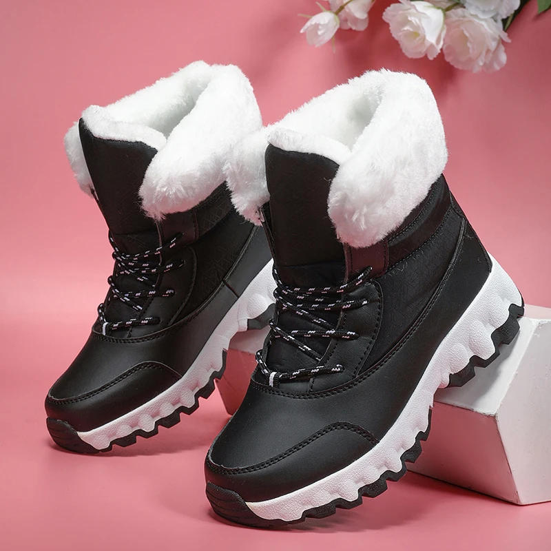 Men's Snow Boots, Couple's Style, Autumn and Winter Outdoor Sports High-Top Hiking Shoes, Men's Warm, Fleece-Lined, Thickened, Non-Slip, Wear-Resistant, Soft-Soled Shoes for the Elderly, Dad and Mom Shoes, Large Size Short Boots, Suitable for Sub-Zero Temperatures, Everyday Walking Casual Shoes, with Random Pattern Velcro