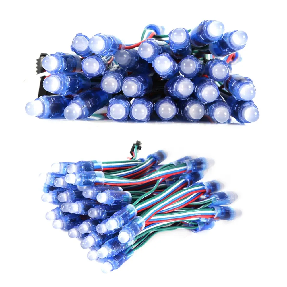 50PCS Durable WS2811 IC LED Pixel Light 12mm DC 5V Addressable LED String LED Pixel Module Christmas Decor