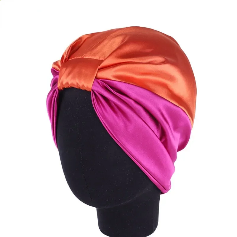 100% Natural Mulberry Silk Night Cap Sleeping Pure Hair Wrap Beanie For Women Girl