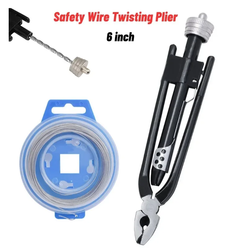 6 Polegada alicate de fusível de aviação unidirecional fio twister alicate de travamento de segurança kit de reparo manual alicate de torção de fio de segurança de aeronave