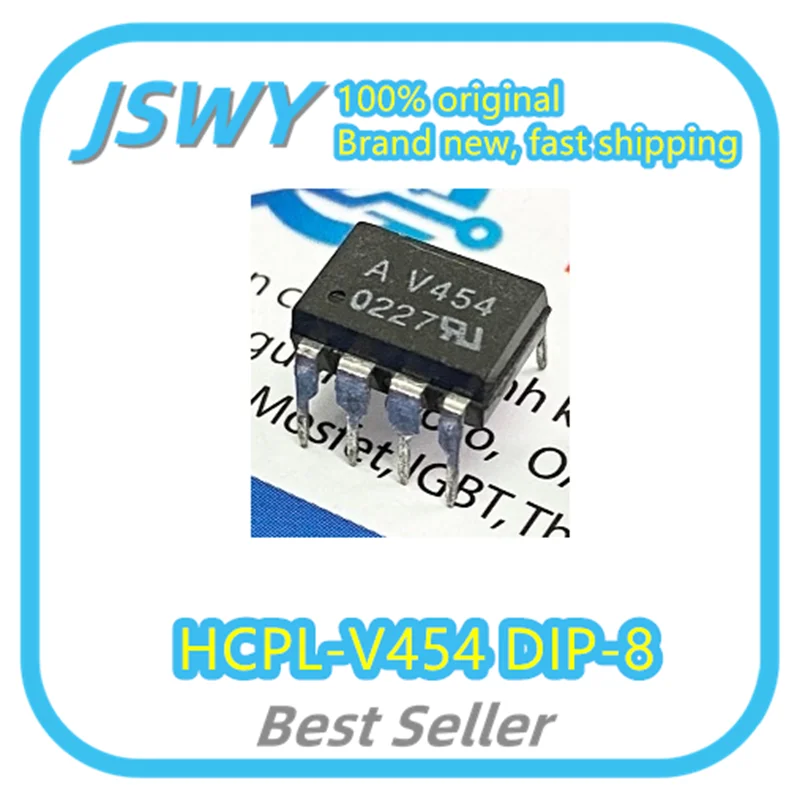 

(10/50pcs) HCPL-V454 Silkscreen AV454 DIP-8 Optocoupler Chip Brand New Original Ships Fast Electronics