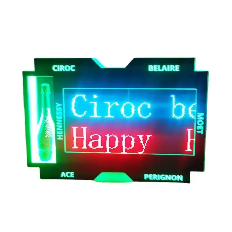 App Control Program DIY LED Digital Scrolling Message Billboard Display VIP Bottle Service Marquee Board Neon Sign Light Box