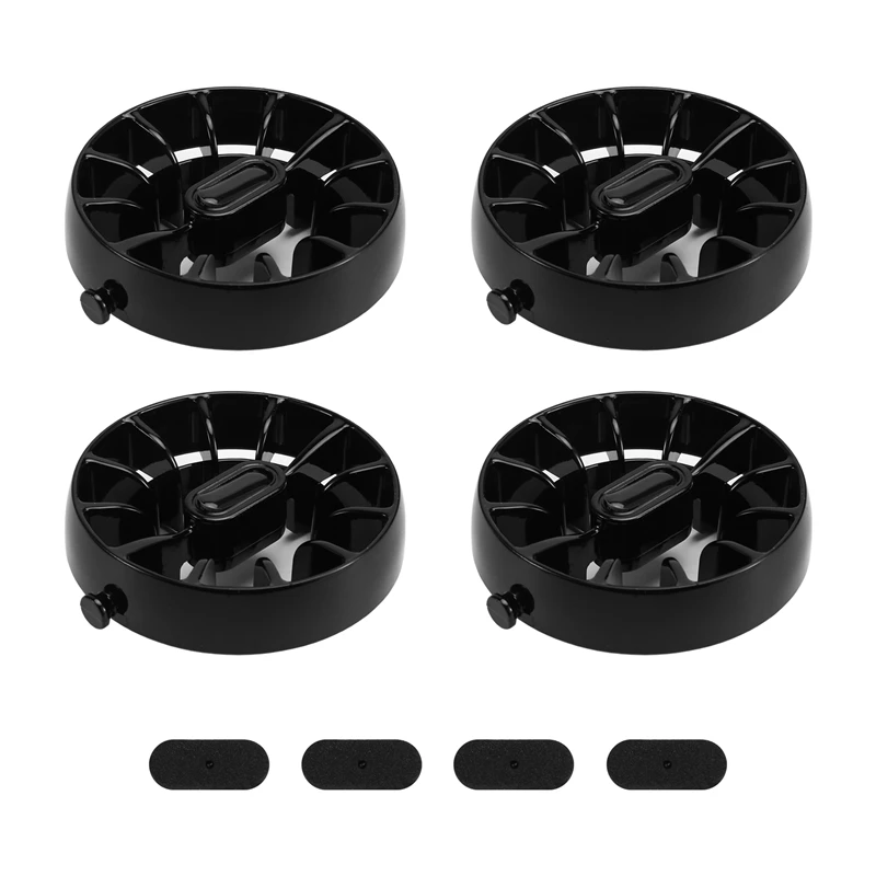 Carro Vortex Ar Condicionado Tomada, Peças de Modificação para Mercedes Smart 453 Fortwo, Preto, 1 Conjunto, 4pcs