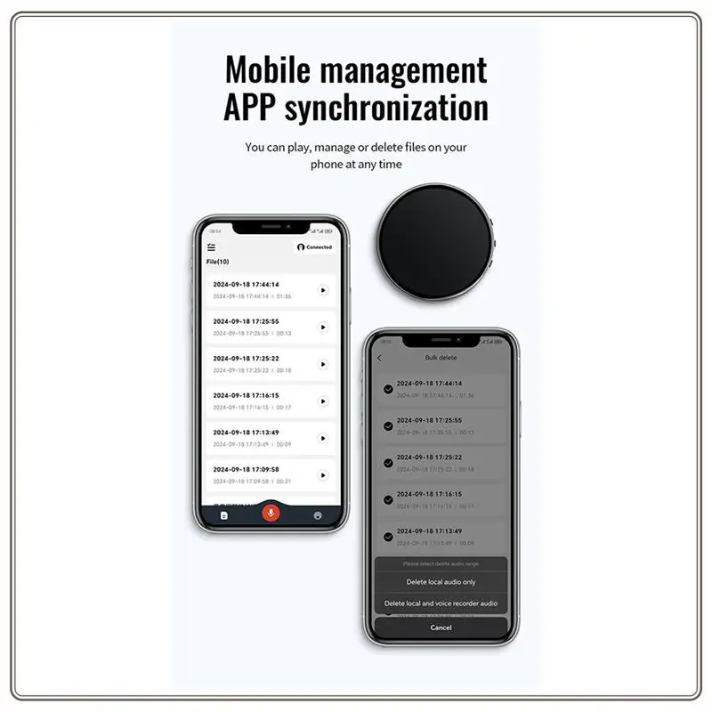 Надежный мини-интеллектуальный диктофон с искусственным интеллектом, записывающее устройство для передачи в реальном времени, диктофон с искусственным интеллектом, мини-интеллектуальный голосовой рекордер с искусственным интеллектом