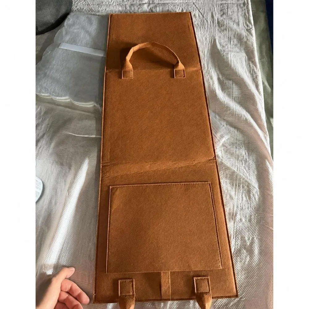 Foldable Full Body Mirror Wall-Mounted Anti Drop Travel Mirror Multifunctional with Carry Handle Portable Vanity Mirror Travel
