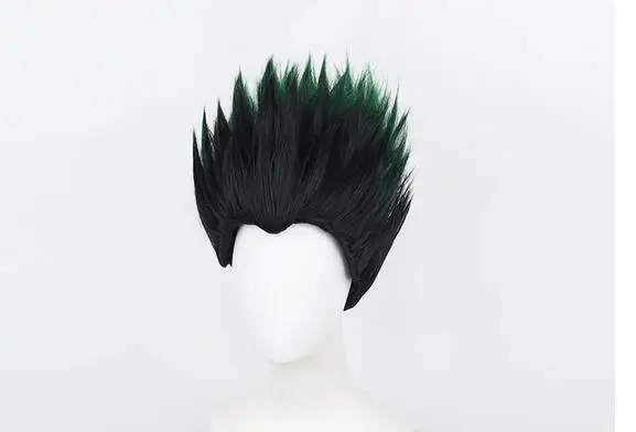 Cosplay Wig Black Green Mixed Anime Heat Resistant Synthetic Hair