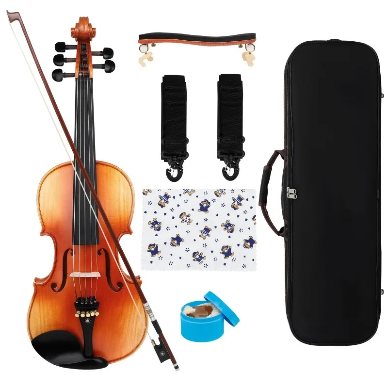 High-grade five-string violin spruce natural tiger pattern handmade violin