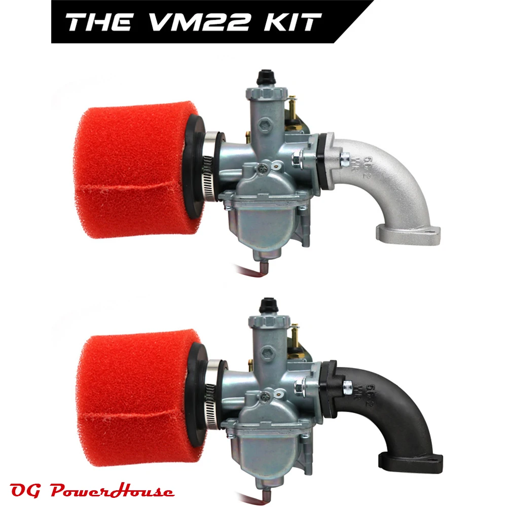 Motorcycle Parts Kit VM22 PZ26 26mm Carburetor With 38mm Air Filter And Interface For ATV Quad Go Kart Dirt Bike XR125 XLR125