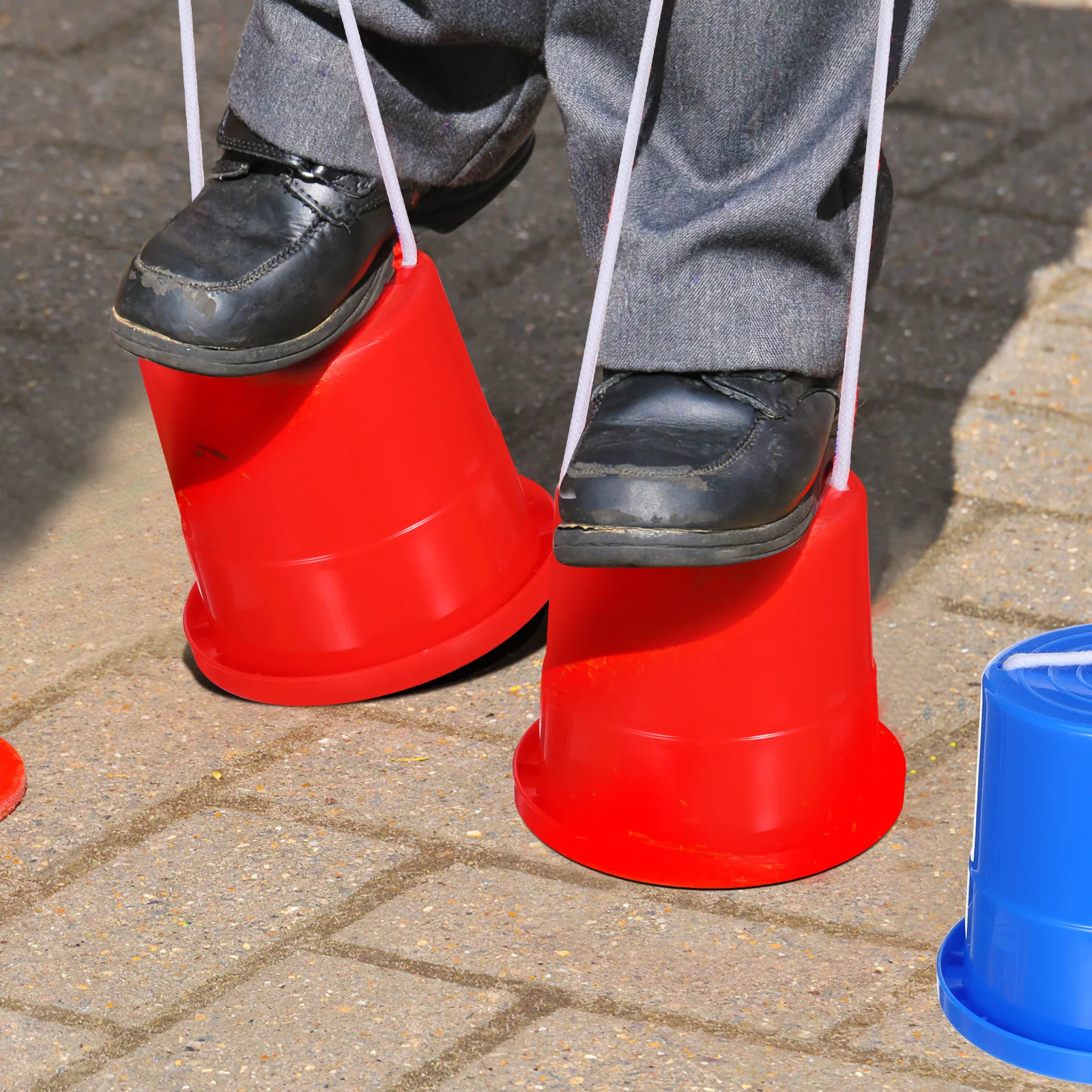 

3 Pairs Sensory Training Stilts Jumping Buckets for Kids Toddler Outdoor Toys Barreled Child