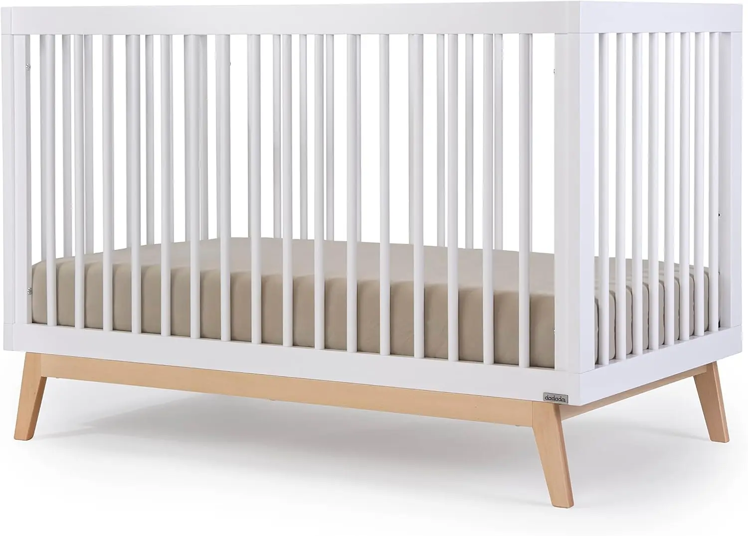 Baby Soho 3-in-1 Convertible Crib – Made in Italy, GREENGUARD Gold, Adjustable Mattress Height, Solid Beechwood Baby-Safe Finish