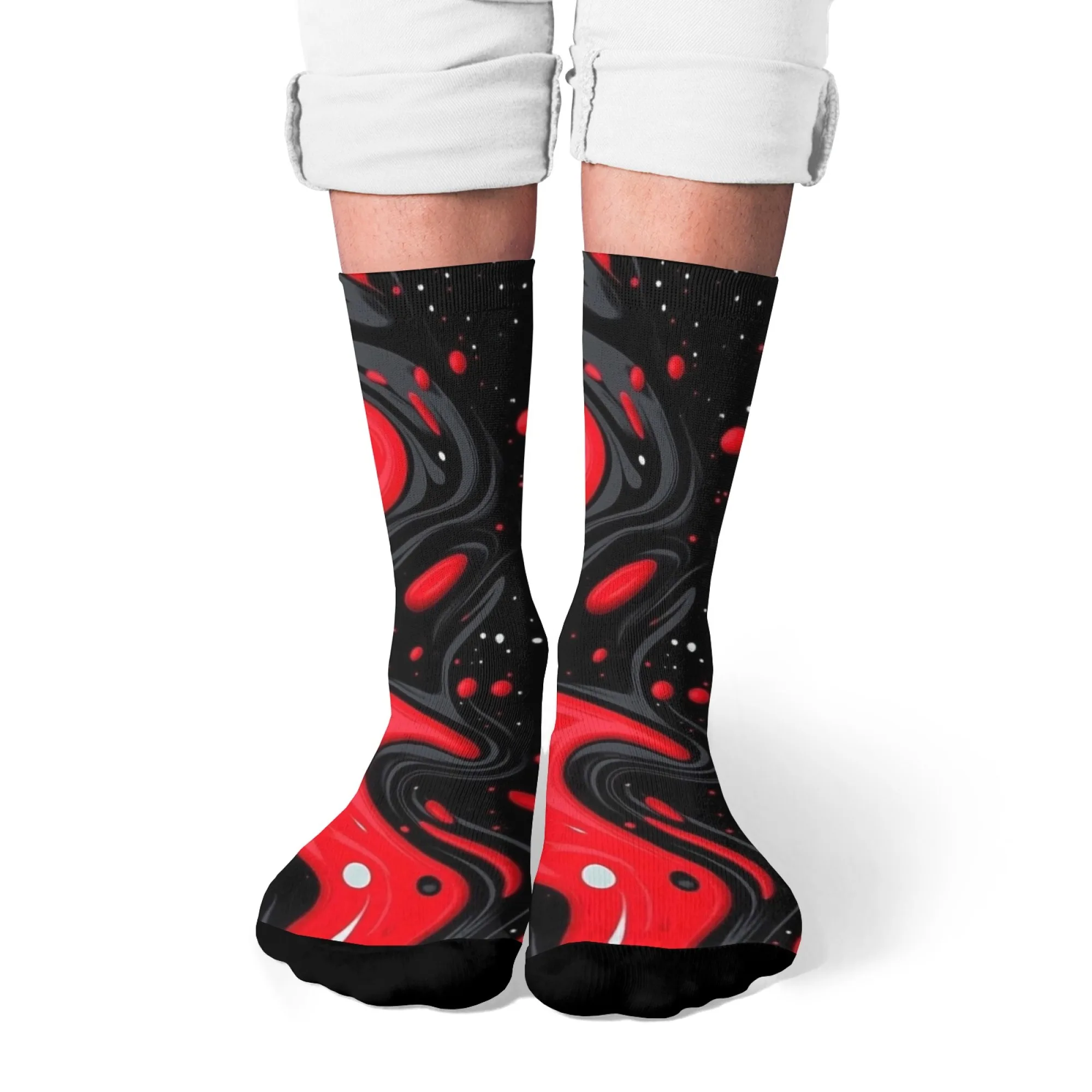 

Мужские носки с абстрактным художественным принтом и рисунком, удобные нескользящие повседневные носки, новинка, уличные носки в стиле Харадзюку в стиле ретро в стиле хип-хоп, подарок