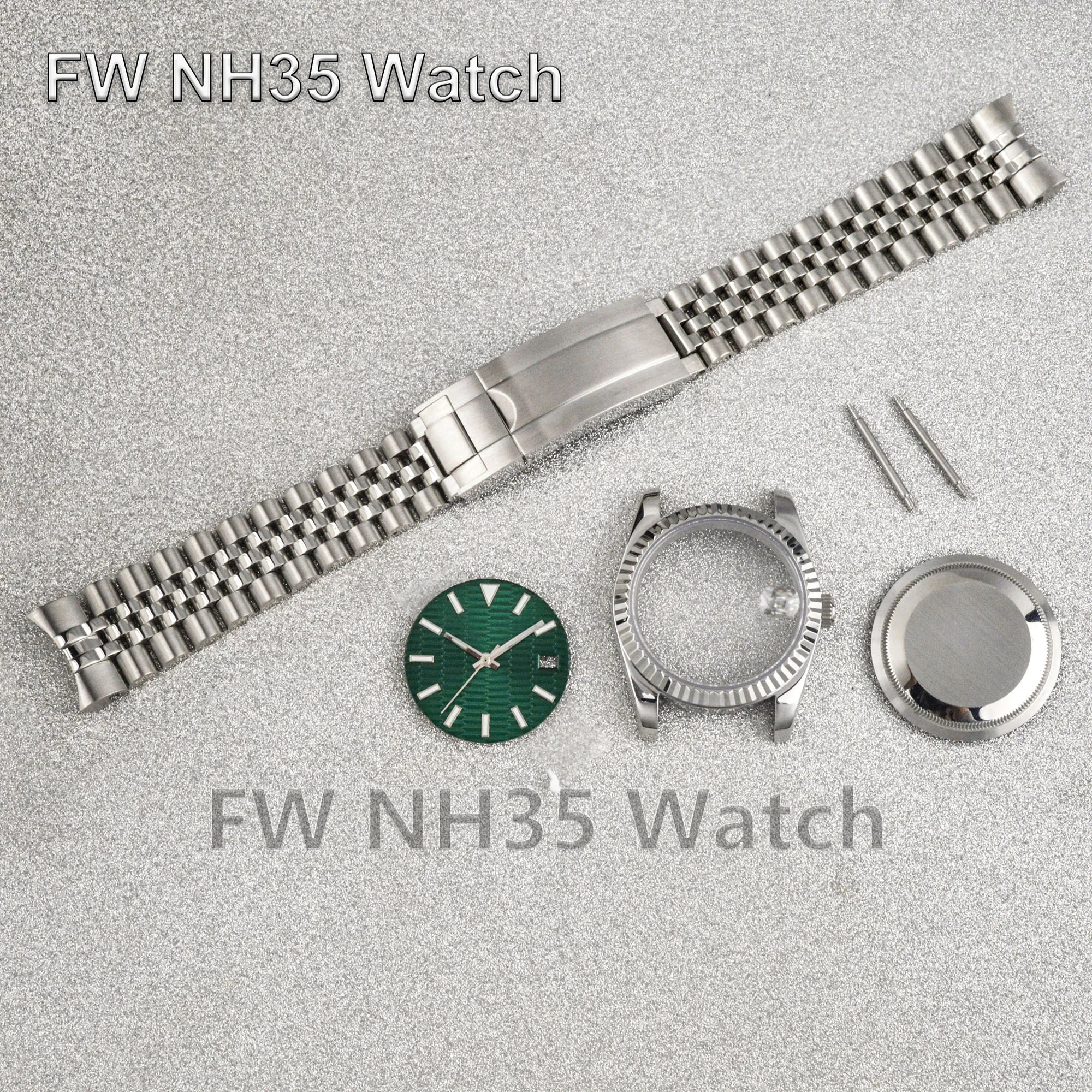 

NH35 Case for Datejust Watches Watch Parts Solid Stainless Steel Waterproof Watch Case fit NH34/NH35/NH36 Automatic Movement