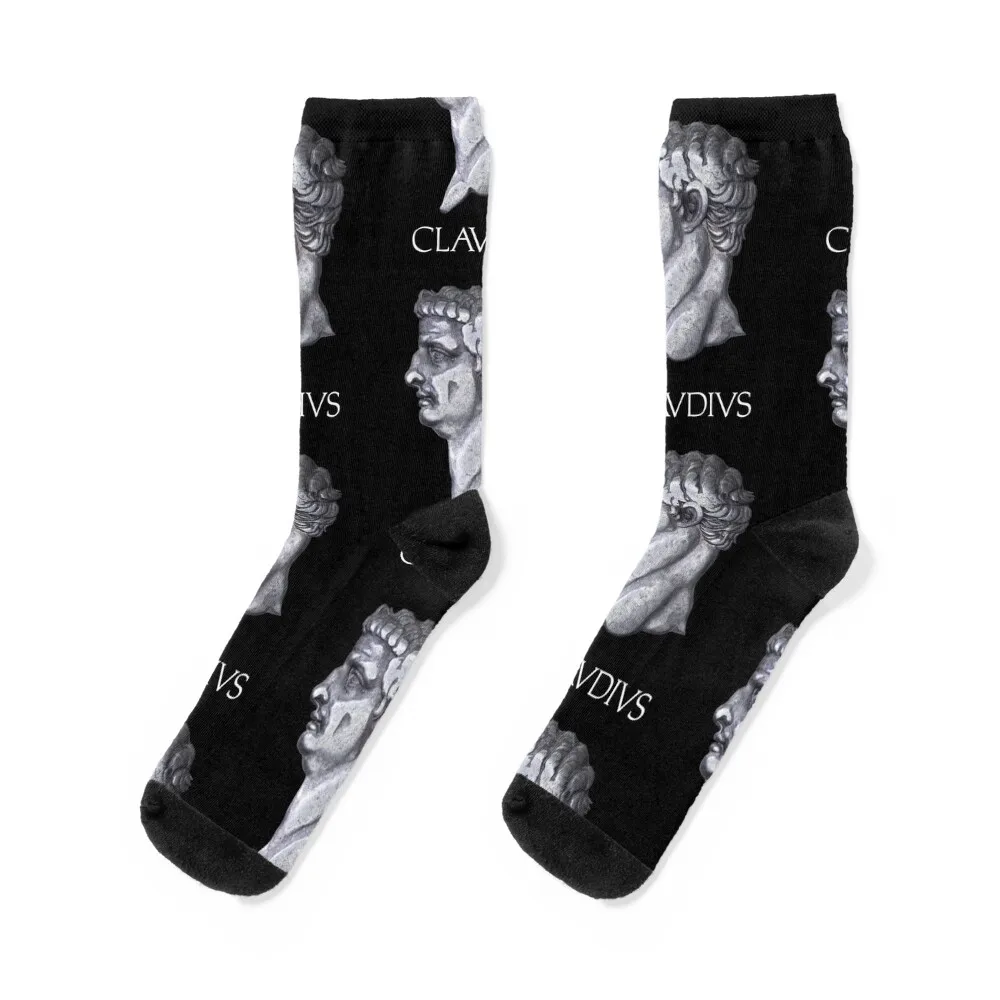 

Emperor Claudius Coin Portrait with Name Socks heated Stockings compression sports stockings Running Socks Woman Men's
