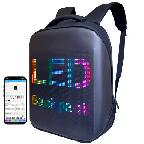 LED Locomotive Backpack Screen Bag Display Advertise Bag WIFI and Bluetooth for Travel Express with Name LOGO Led Backpack Man