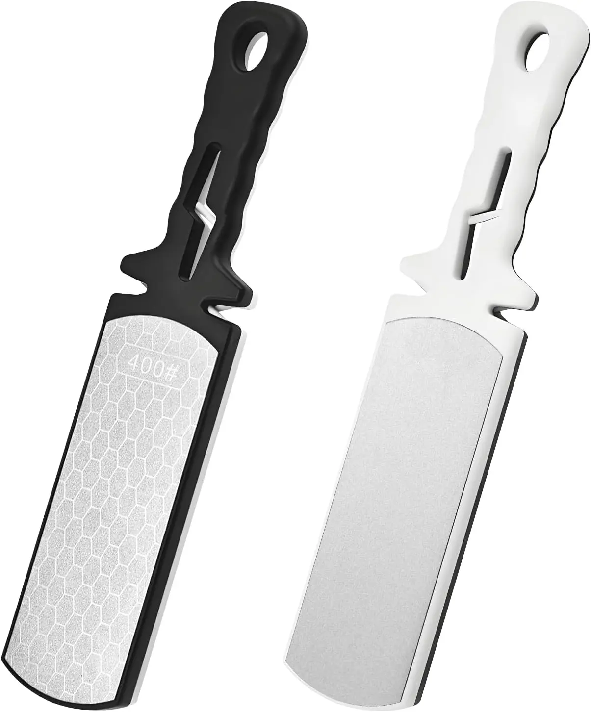 Aiguiseur de couteaux en céramique et acier au tungstène diamanté, double face, grain 400/1000, pierre à aiguiser résistante à l'usure, outil multifonction pour couteaux de cuisine