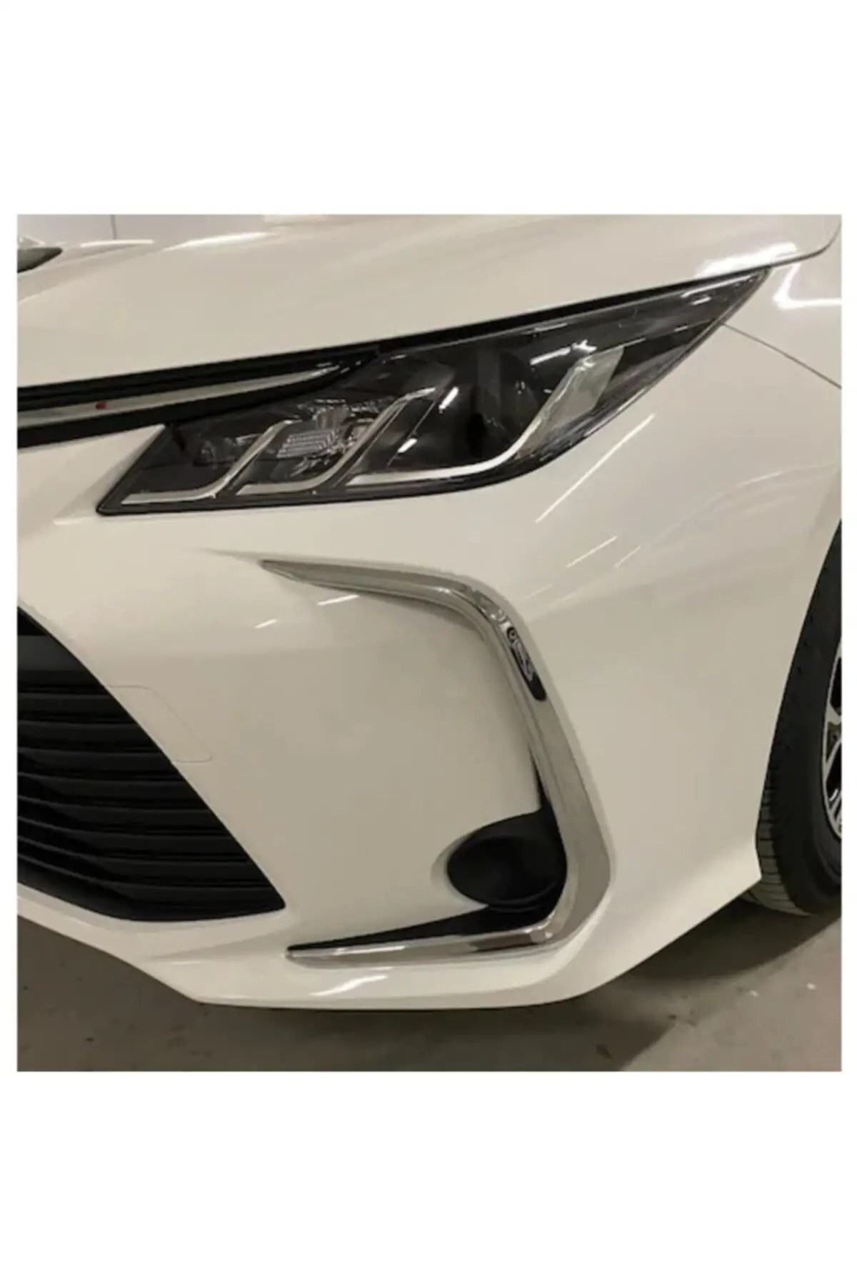 For Toyota Corolla 2019 2020 2021 Chrome Front Fog Light Lamp Cover Frame Molding Trim Sticker Exterior Accessories Car Styling