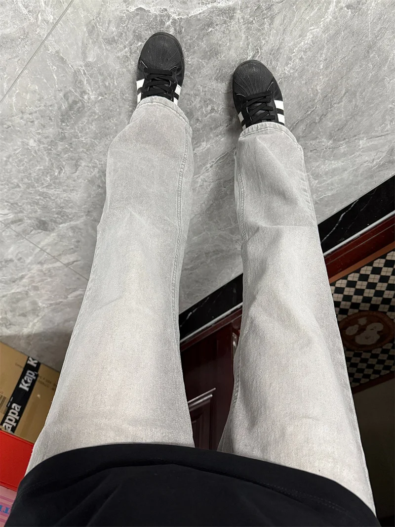 

E ey мужские джинсы прямые свободные джинсовые брюки с талией осень-зима американский ретро Sle молодежная повседневная одежда