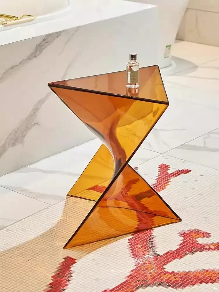 Transparent several geometric side table ins creative modern simple coffee stool designer living room sofa side chair furniture