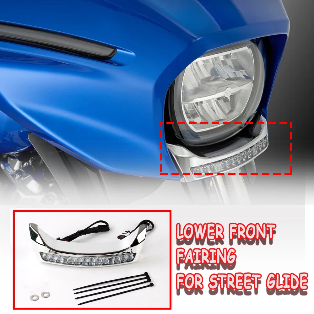 

For Harley CVO Electra Street Glide Ultra FLHXU FLHX FLHXSE Motorcycle LED Front Lower Fairing Signal Light Turn Signal Light