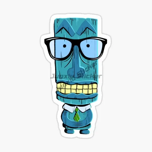 Tiki Mask Native Hawaiian Totem Personalized PVC Waterproof Stickers Accessories for Decorate Car Van Wall Room Camper Off-road